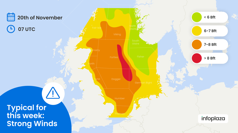 North Sea marine weather briefing week 47, November 19-24, 2024